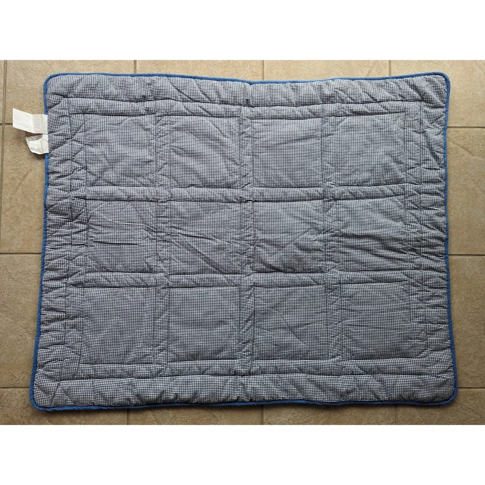 Nautica Kids Nursery Crib Blanket Quilt Patchwork Cars Size 34.25x42.5